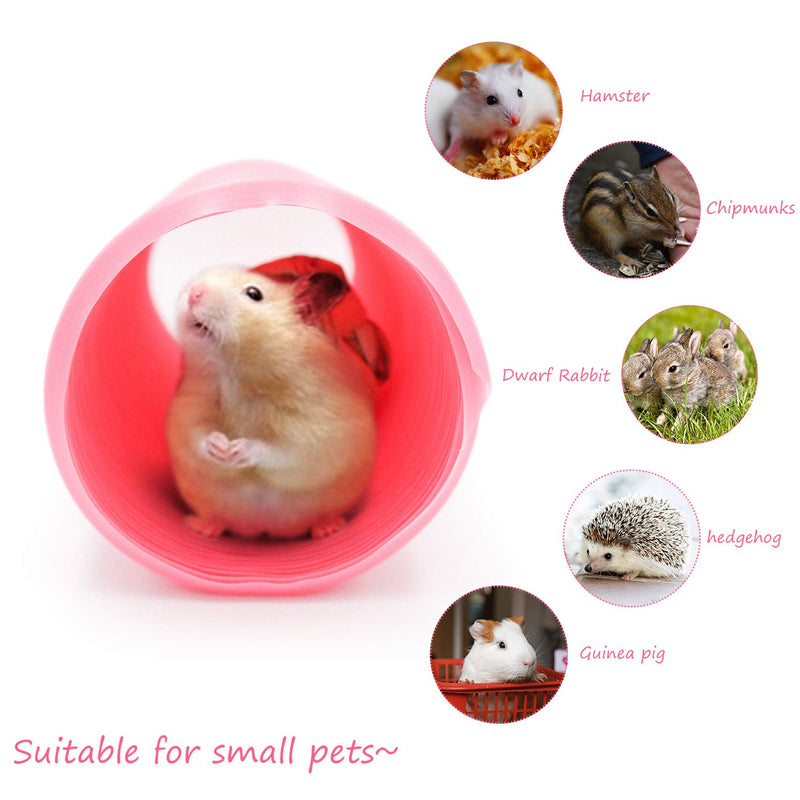 [Australia] - Small Animal Play Tunnel with 3 Pack Play Balls and Apple Sticks, Collapsible Plastic Guinea Pigs Tube, Fun Pet Tunnel Hideway for Guinea Pigs Chinchillas Rats and Dwarf Rabbits OD-3.9inch 