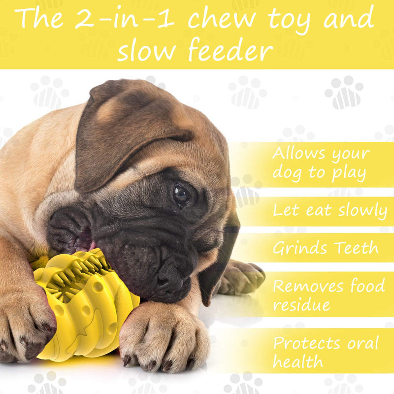 MOUWOO Dog Chew Toy for Aggressive Chewers, Durable Dog Toys for Large Dogs and Medium Dogs, Rubber Toy for Dog Chewing, Dog Dental Toys, Dog Slow Feeder Toy, Toy for Dog Interactive. - PawsPlanet Australia