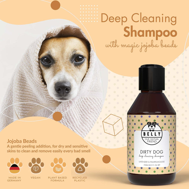 Belly Organic Dog Shampoo & Puppy Shampoo - Natural Dog Shampoo For Smelly Dogs - Sensitive Dog Shampoo For Dry Itchy Skin - Grooming Products For Dogs, Deshedding Shampoo For Dogs, Pet Shampoo, 250ml - PawsPlanet Australia