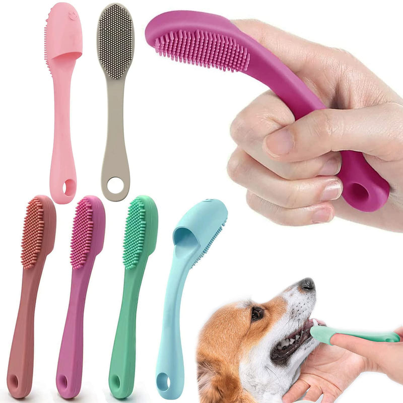 Dog toothbrush - dog toothbrush - dog toothbrush fingerling - dog toothbrush for small dogs - dog dental care tartar dog - for bad breath dog - teeth cleaning dog (6 pieces) rose - PawsPlanet Australia