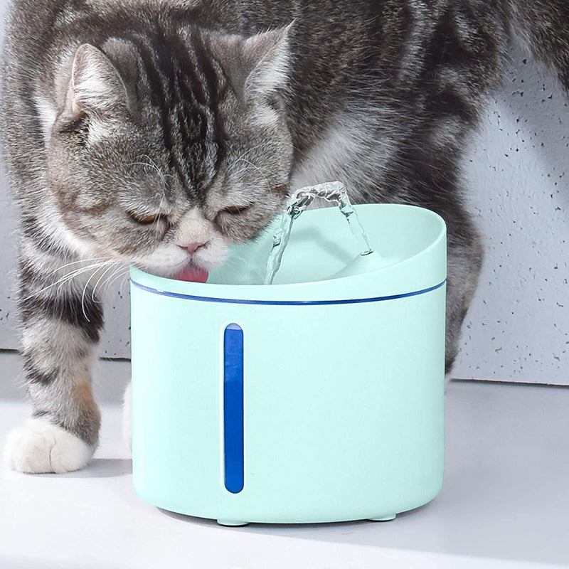 DOGNESS 1L Pet Water Fountain, Healthy and Hygienic Drinking Fountain Super Quiet Flower Automatic Electric Water Bowl for Dogs, Cats, Birds 1L green - PawsPlanet Australia