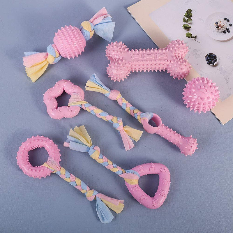 Thursday April 7PCS Puppy Teething Toys Dog Chew Toys Set with Ball and Cotton Ropes Interactive Pet Toys for Small Puppies and Medium Dogs - PawsPlanet Australia