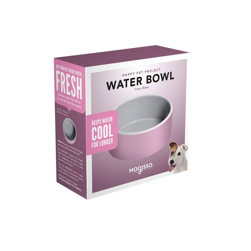 [Australia] - Magisso Happy Pet Project Naturally Cooling Ceramics Water Bowl tal-lt Pink 