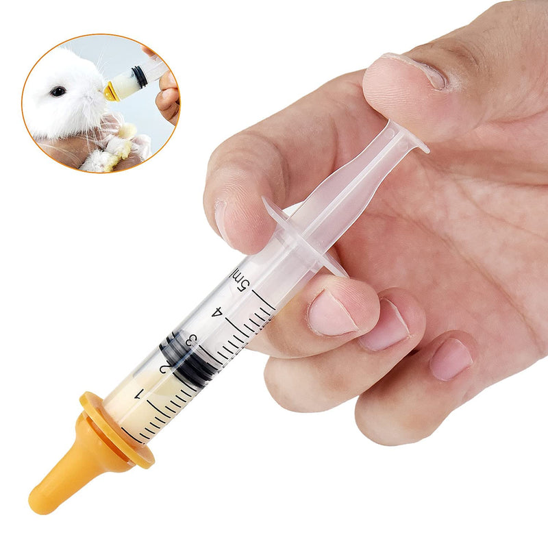 winbarry Puppy Syringe Feeder,Puppy Feeding Bottles,Pet Syringe Original Nipple with Syringe,Best Suited for Small Mammals Neonates Week Old Kittens Puppy Feeding Kit - 21 Pack - PawsPlanet Australia
