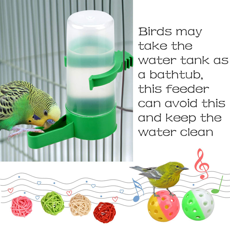 14 Pcs Bird Toys - Hanging Birds Cage Toys, Bells, Swings, Ladder, Chewing Toys, Rattan Balls, Molar, Water Feeder for Small and Medium Parrots, Parakeets, Cockatiels, Conures, Love Birds, Finches - PawsPlanet Australia