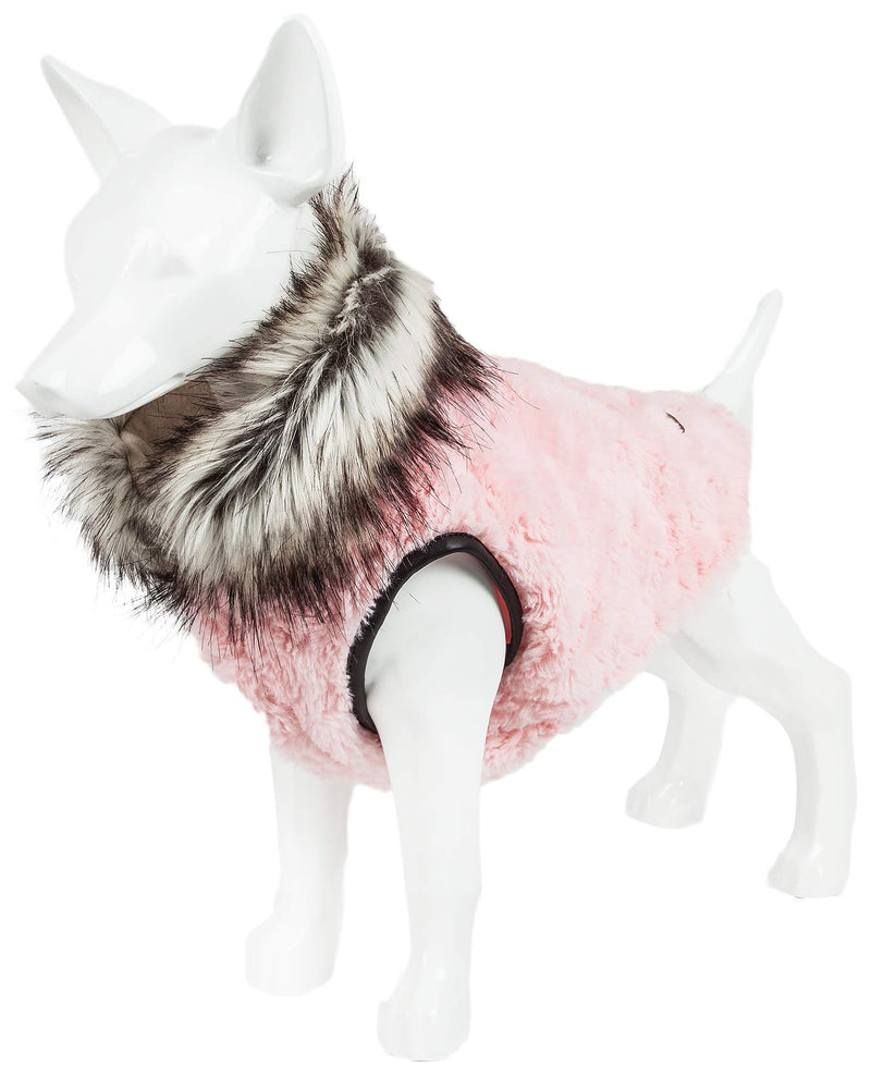 [Australia] - Pet Life Luxe 'Pinkachew' Charming Designer Mink Fur Dog Coat Jacket X-small Pink 