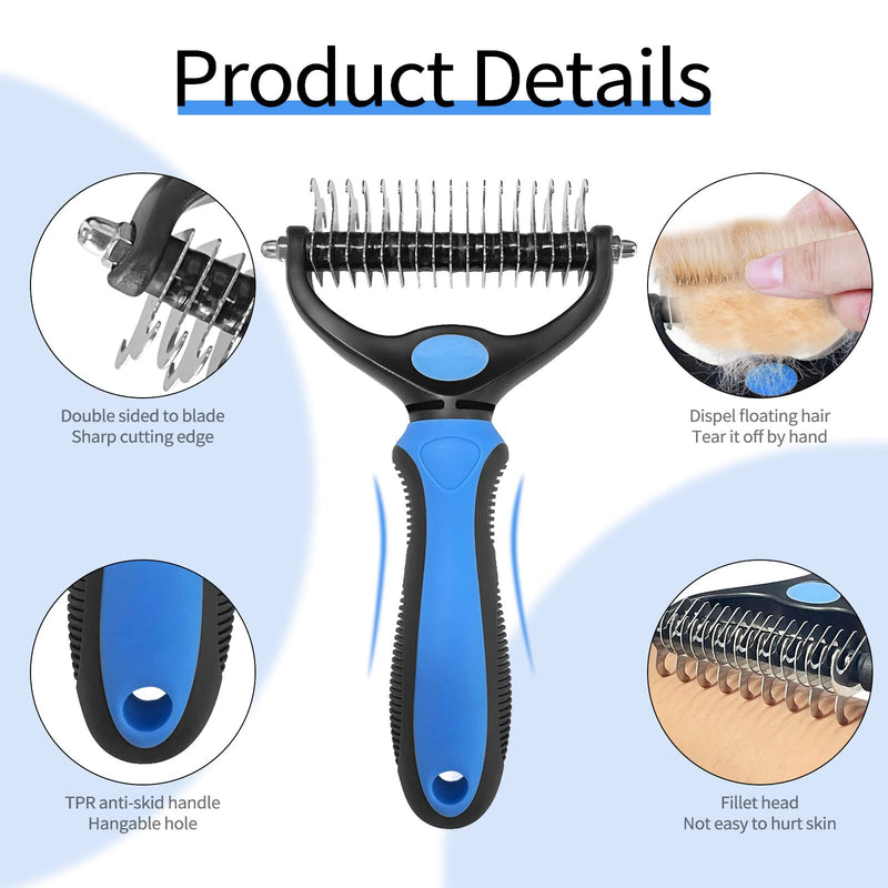 Cat brush, dog brush long hair, animal hair brush, pet hair remover cleaning button - PawsPlanet Australia