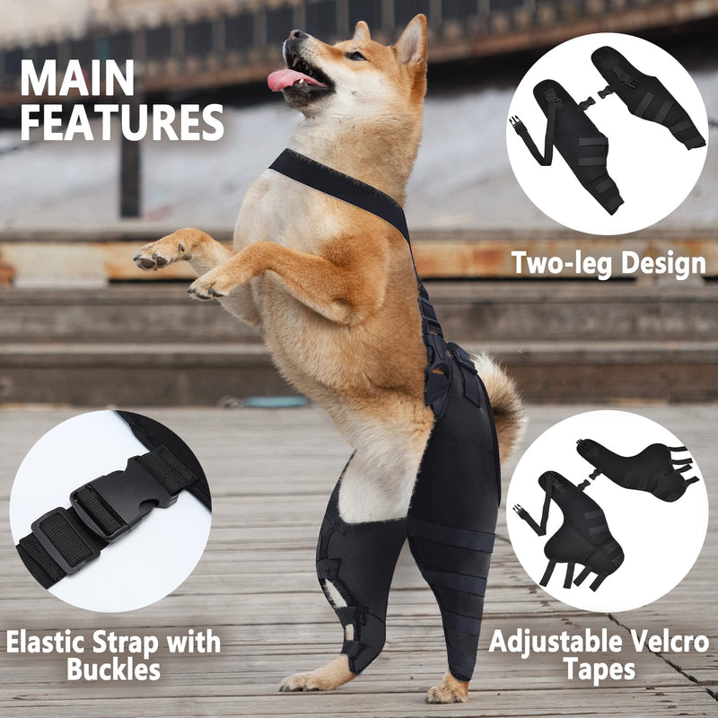 MewMewLand Dog Knee Braces for Pain Arthritis, ACL, CCL, Extra Support, Dog ACL Brace Hind Legs, Black Large L - PawsPlanet Australia