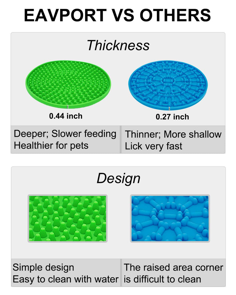 EAVPORT Dog Lick Pad, Peanut Butter Slow Feeder Lick Mat for Dogs with Suction Cups, Distraction Device for Pet Bathing, Grooming and Training 2 Pack Green and Green - PawsPlanet Australia