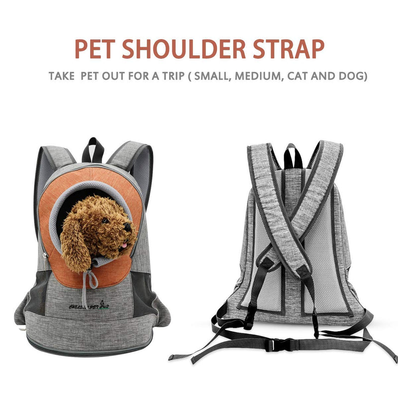 PETCUTE Dog Carrier Backpacks for small Dogs Cats Adjustable head out Pet carrier for cycling Hiking medium M Orange - PawsPlanet Australia