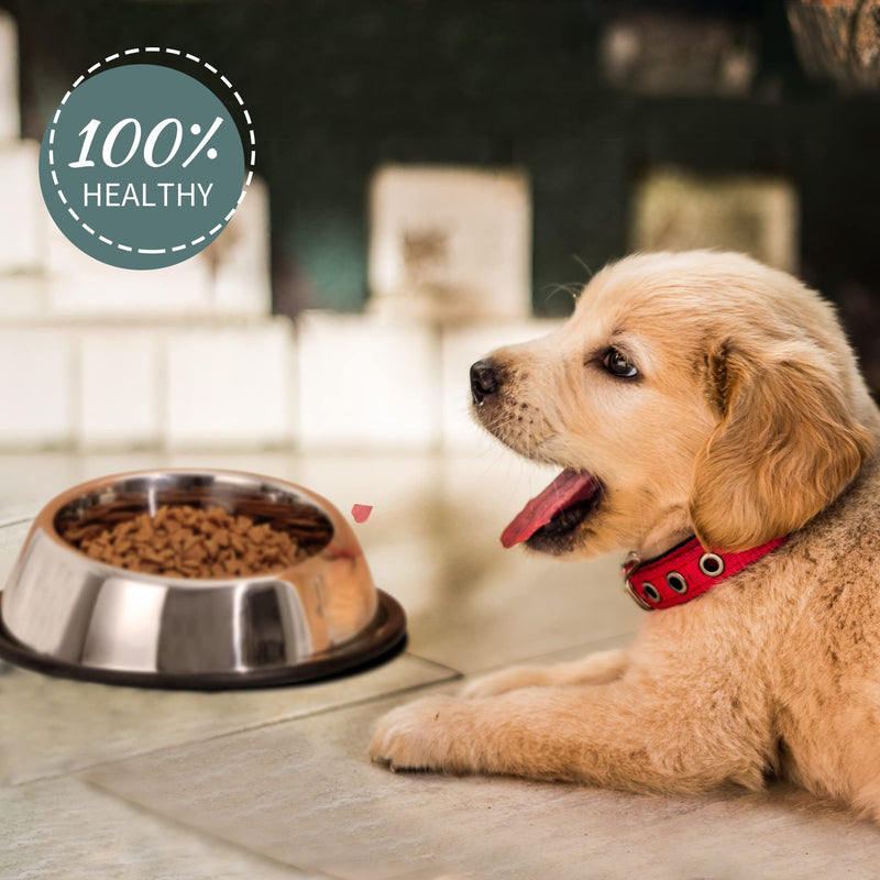 Nicelock Stainless Steel Slanted Dog Bowl(1 Pack), Removable Non-Slip Rubber Ring, Stackable Pet Bowls Feeder & Water Dish Small-12OZ/1.5Cup - PawsPlanet Australia