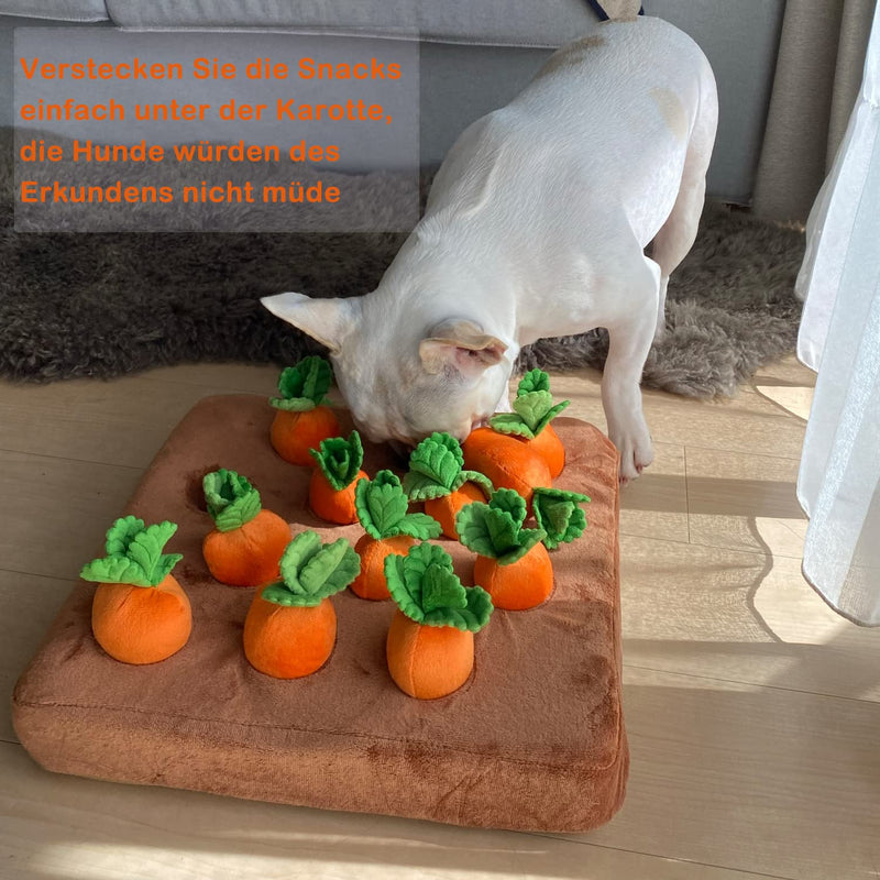Celawork Intelligence Toy for Dog Interactive Toy Plush Carrot Sniffing Carpet Dog Toy Intelligence Sniffing Carpet Dogs Vegetable Plush Toy for Dog No Squaker - PawsPlanet Australia