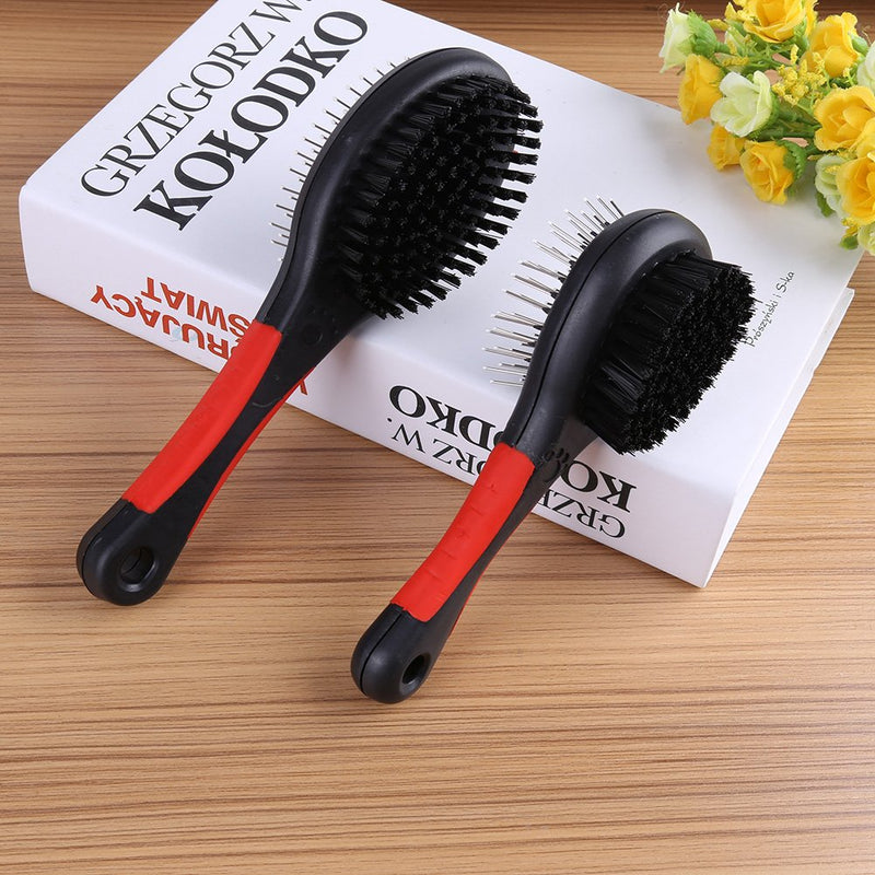 ViaGasaFamido Pet Brush, 2 Sided Pet Grooming Brush Cat Brush Dog Grooming Massage Comb Pet Grooming Tools for Dogs Cats Cleaning Loose Fur Dirt(M) M - PawsPlanet Australia