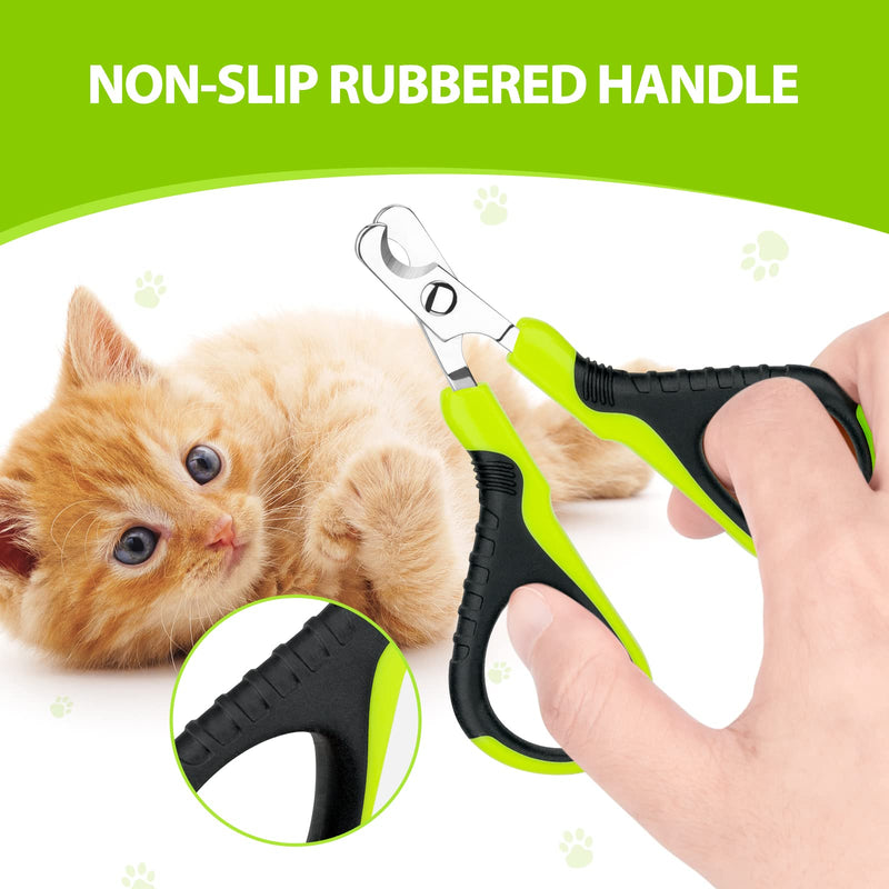 Tarnel professional claw scissors for cats, nail clippers, pets, unique 25 degree cutting head, ideal for small dogs, puppies, cats, rabbits, green - PawsPlanet Australia