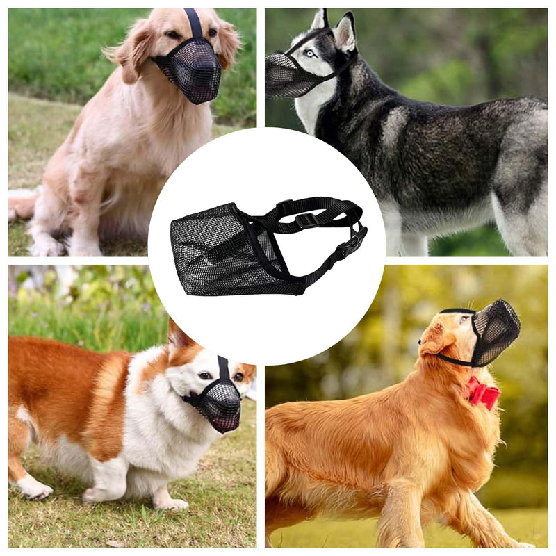 Muzzle, Muzzle for Large Dogs, Dog Muzzle Soft and Comfortable Soft Adjustable Mesh Muzzles, Breathable Pet Mask Dog Training for Small Medium Large Dogs - PawsPlanet Australia