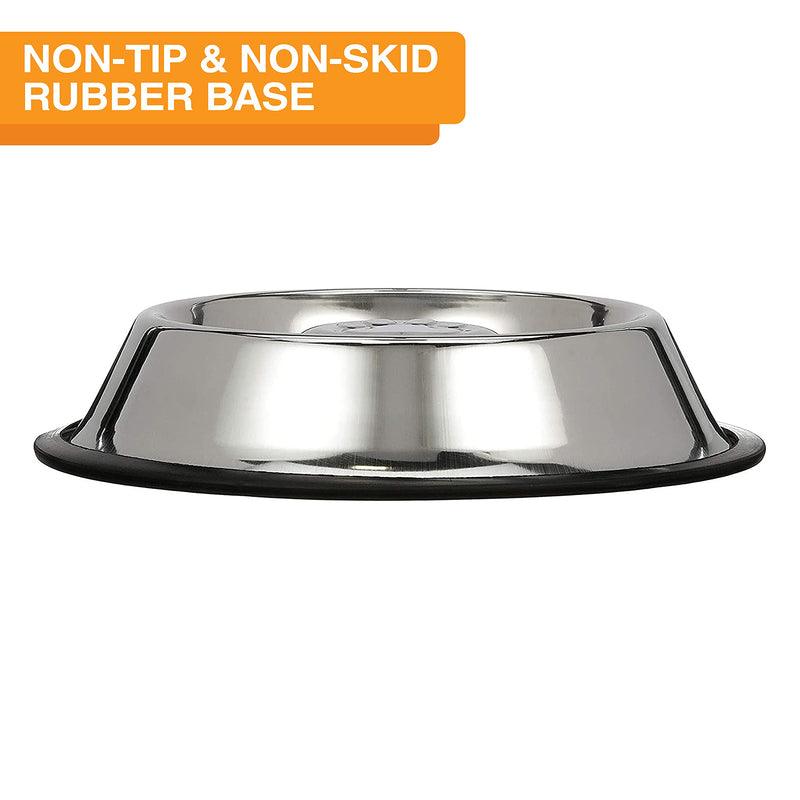 Neater Pet Brands Slow Feed Bowl Stainless Steel Metal (Non Tip Style) - Stops Dog Food Gulping, Bloat and Rapid Eating (Medium, Non Tip) Medium - PawsPlanet Australia