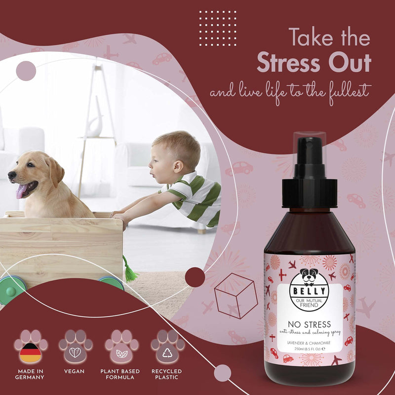 Belly Dog Anxiety Relief Spray - Pet Corrector Spray For Dogs & Puppies - All Natural Pet Remedy Spray & Dog Calming Spray For Dog Anxiety - Dog Calming Products, Nervous Dog Products, 250 ml - PawsPlanet Australia