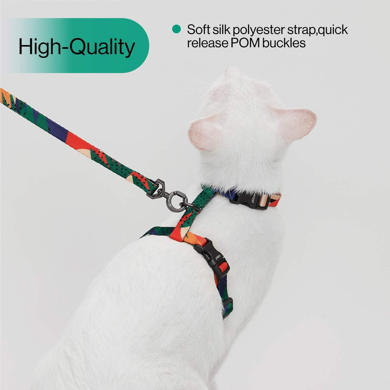 pidan Cat Harness and Leash Set, Cats Escape Proof - Adjustable Kitten Harness for Large Small Cats, Lightweight Soft Walking Travel Petsafe Harness Multicolor - PawsPlanet Australia