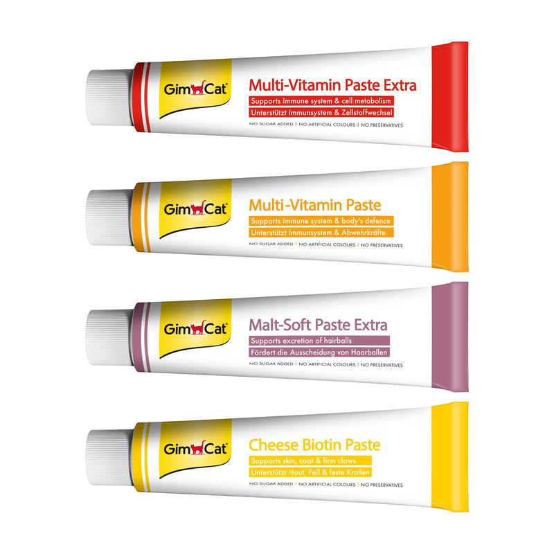 GimCat Multi-Vitamin Paste - This healthy cat snack activates and strengthens the immune system - 1 tube 50 g (Pack of 1) - PawsPlanet Australia