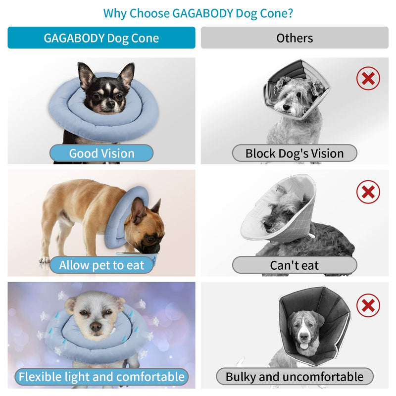 Soft Dog Cone,Protective Recovery Collar for Dogs After Surgery,Water-Resistant Adjustable Elizabethan Collar for Small Dogs and Cats,Prevent from Licking,Biting Wound S - PawsPlanet Australia