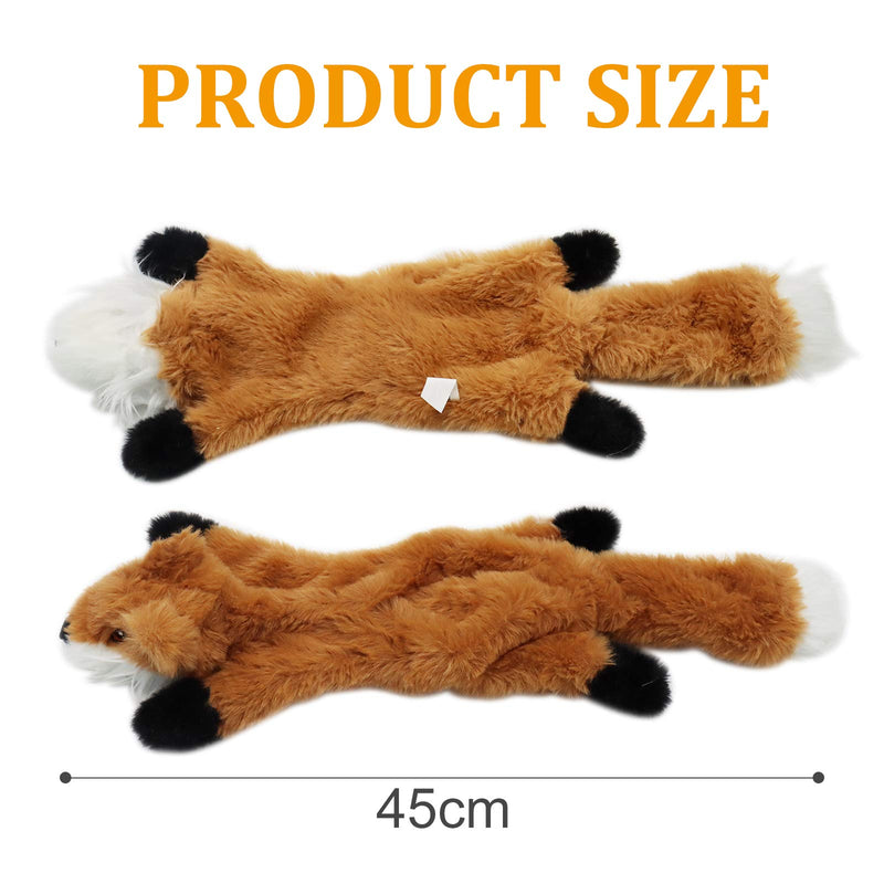 ToKinCen Dog Squeaky Toys,Plush Squeaky Dog Chew Toys No Stuffing Dog Toys Plush Dog Toys for Small Medium Dog (2pcs) 2pcs - PawsPlanet Australia