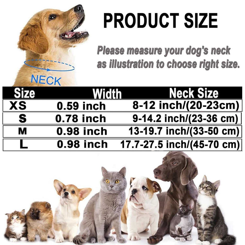 ATETEO Dog Collar Reflective Adjustable Basic Dog Collar with Soft Neoprene Padding Heavy Duty Nylon Pet Collar for Large Puppies Black L (Pack of 1) - PawsPlanet Australia