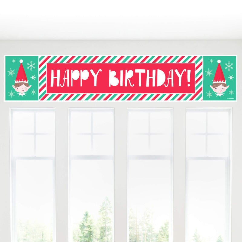 Big Dot of Happiness Elf Squad - Kids Elf Christmas and Happy Birthday Decorations Party Banner - PawsPlanet Australia