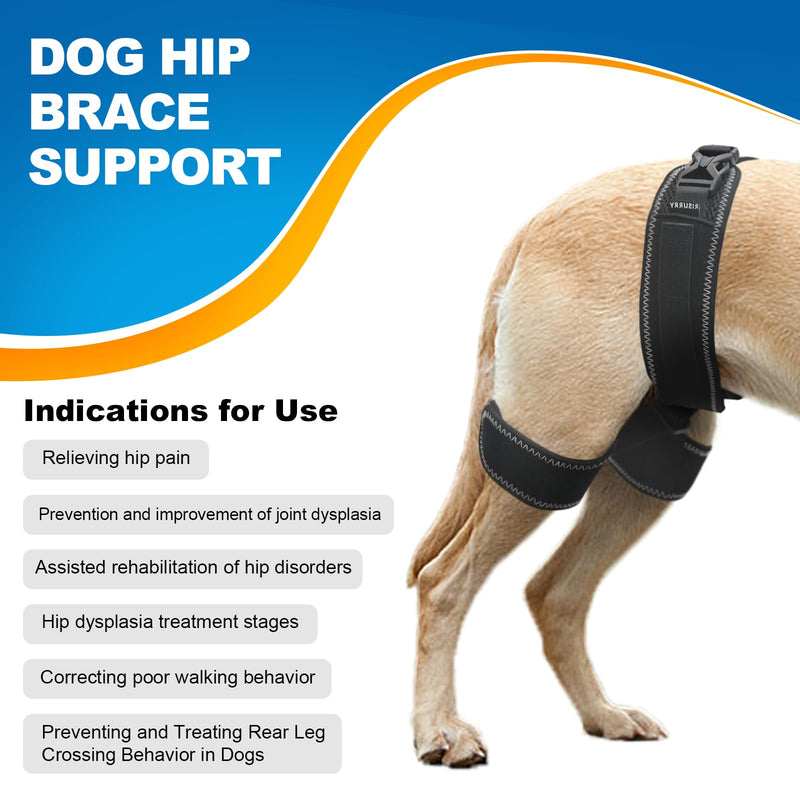 CHAMIN/RISURRY Dog Hip Orthotics Brace, Dog Hip Dysplasia Brace Harness, Support for Hip Dysplasia, Luxating Patella, Relieve Hip Pain, Prevent Hip Joint Diseases and Assisted orthopedics, et(Large) Large - PawsPlanet Australia