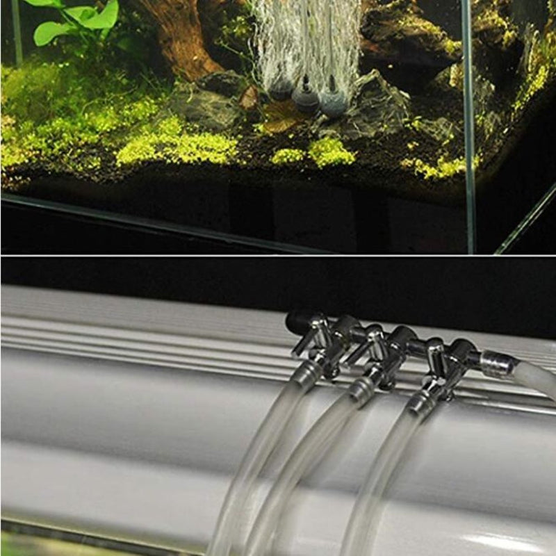 [Australia] - QMseller Aquarium Fish Tank 8-Way Air Pump Control Valve Manifold Taps Silver Tone 