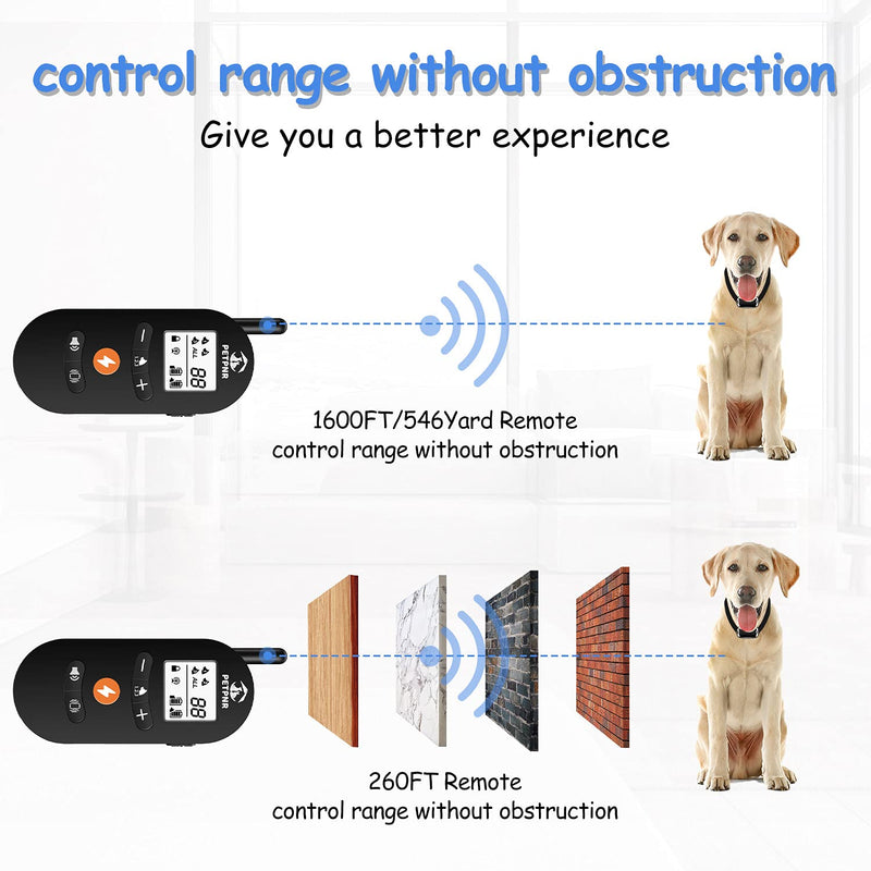 Dog Training Collar with Remote - Rechargeable Dog Shock Collar, Ecollar Dog Training Collar, w/3 Training Modes Beep,Vibration & Shock, Up to 1000Ft, 0-15 Shock Levels,IP67 Waterproof for Small Dogs - PawsPlanet Australia