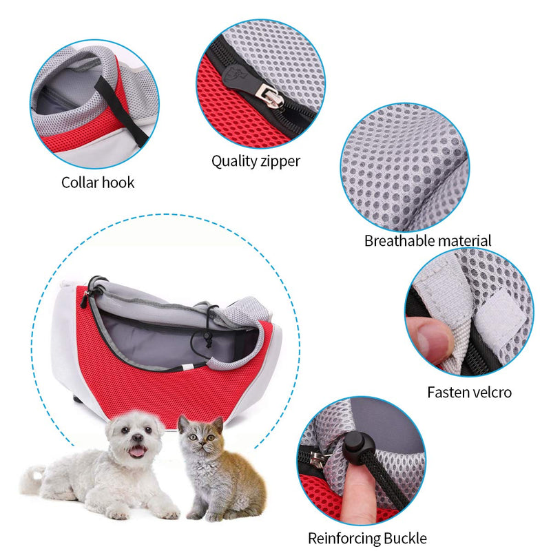 PETCUTE Dog Sling Carrier Bag Shoulder Bag for Cats and Dogs Dog Carrier Bag for Medium Dogs Black L - PawsPlanet Australia