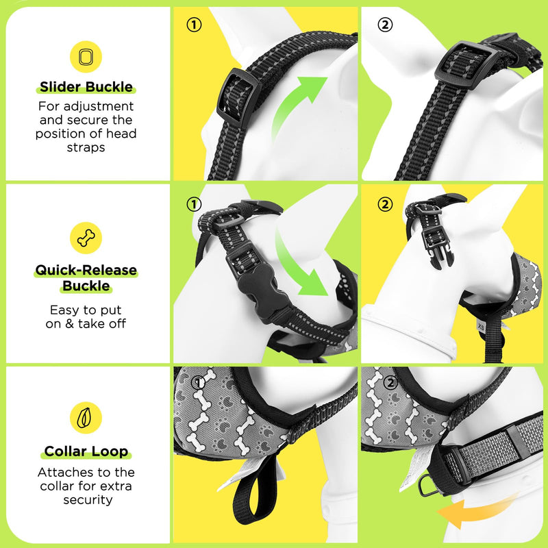BONTHEE muzzle for dogs, dog muzzle, soft dog muzzle for small, medium dogs with breathable mesh, adjustable loop prevents biting, chewing and barking for poisoned bait L - PawsPlanet Australia