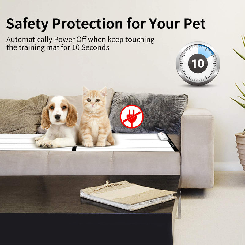 morpilot Pet Training Mat, Shock Mat for Cats Dogs, Pet Shock Mat with 9V Battery, 3 Training Modes, Smart Protection System, Repellent Mat Keep Pets Off Large: 60 x 12 inches - PawsPlanet Australia