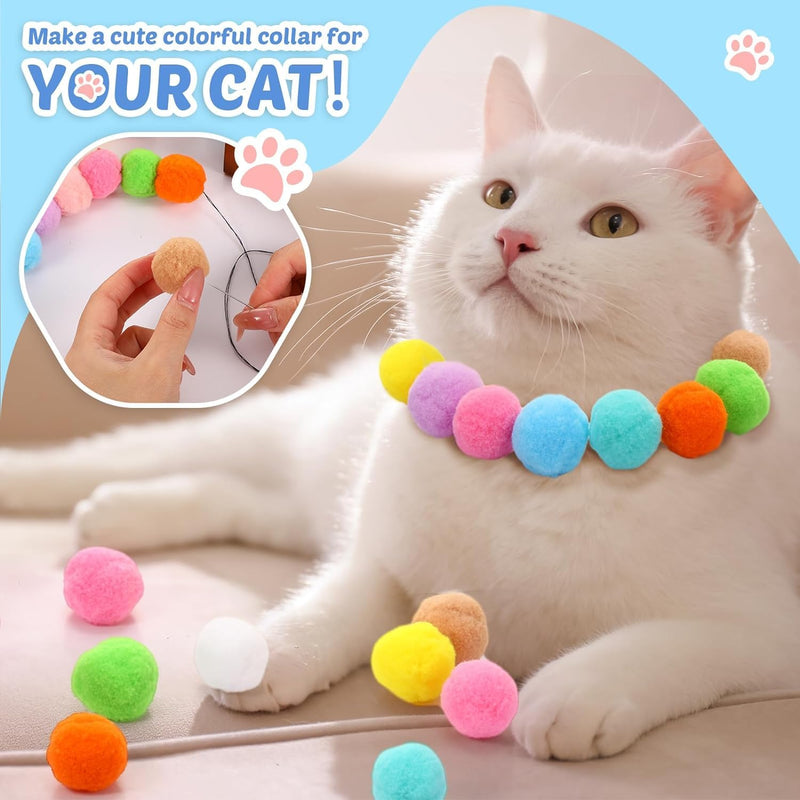 wosynm Cat Toy 50 Balls, Interactive Cat Toy, Cat Toy Ball Cat Toy Interactive Toy for Cats and Kittens, Silent Cat Toy for Indoor Cats - PawsPlanet Australia