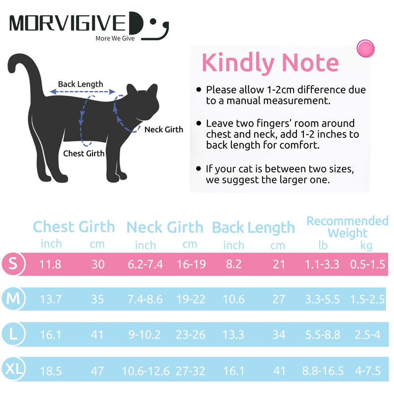 MORVIGIVE Cat Recovery Suit After Surgery Wear, Surgical Neuter Spay Kitten Recovery Shirt E-Collar Bandages Alternative, Non-Lick Pet Body Suit for Cats Dogs for Abdominal Wounds Skin Diseases Small Avocado - PawsPlanet Australia