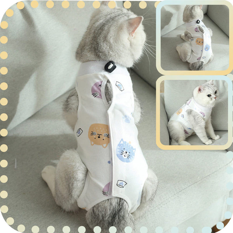 CGLRybO Cat Bodysuit After Surgery Castration Pet Medical Surgical Shirt Surgery Recovery Suits for Cats (Style:Cat, M) Style:Cat - PawsPlanet Australia