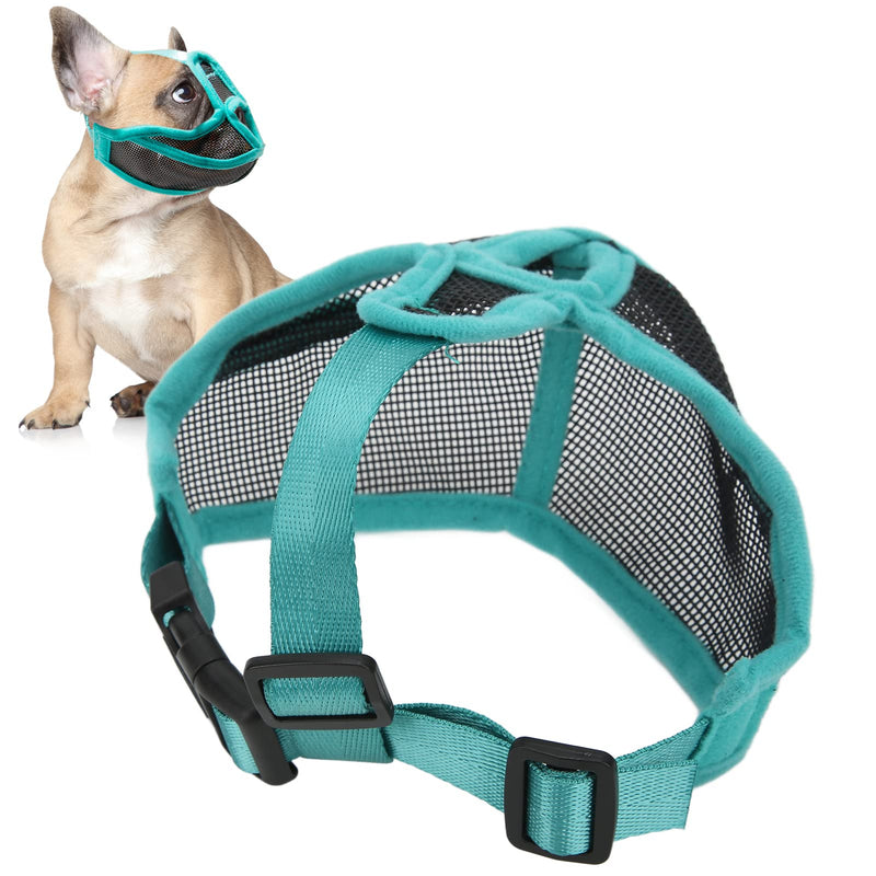 OKAT Bulldog Muzzle, Dog Muzzle with Short Snout, Adjustable Net for Dogs L - PawsPlanet Australia