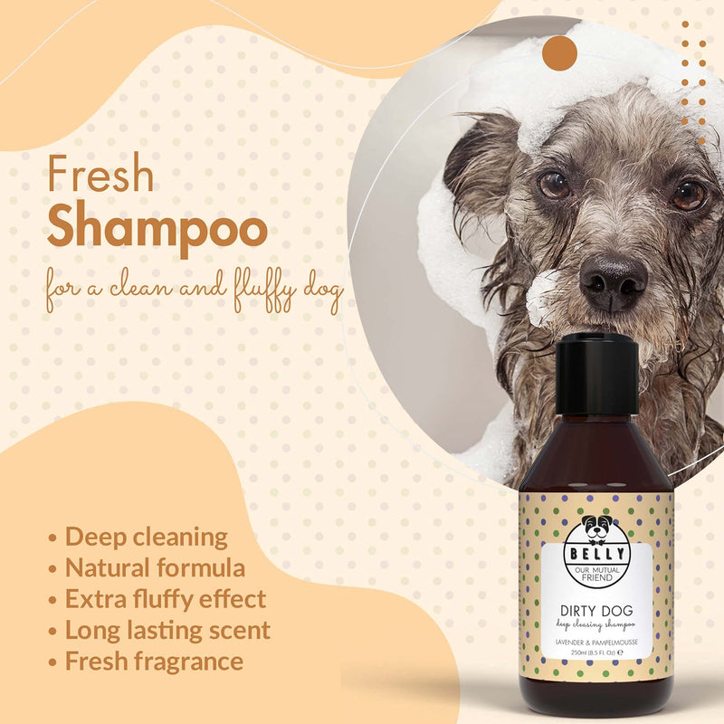 Belly Organic Dog Shampoo & Puppy Shampoo - Natural Dog Shampoo For Smelly Dogs - Sensitive Dog Shampoo For Dry Itchy Skin - Grooming Products For Dogs, Deshedding Shampoo For Dogs, Pet Shampoo, 250ml - PawsPlanet Australia