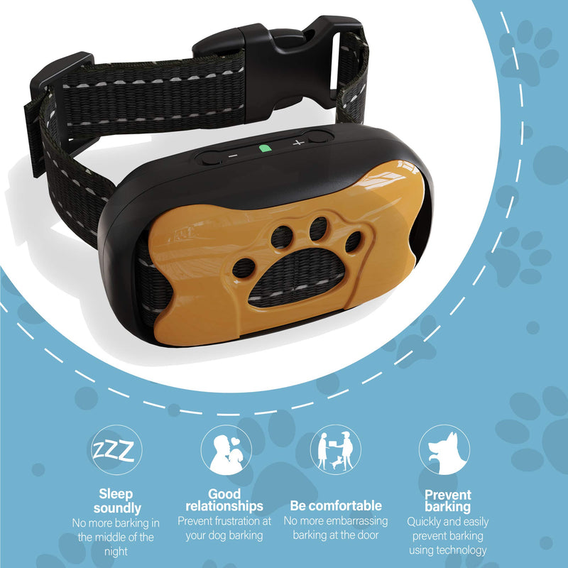 The Woof Whisperer Anti Bark Dog Collar Small Medium Large Dogs STOP BARKING No Shock Vibration Sound Training Collar HUMANE & SAFE Automatic Anti-Bark Barking Deterrent Device - PawsPlanet Australia