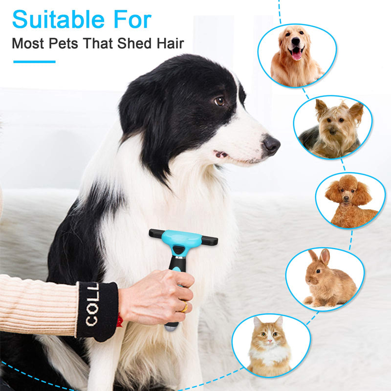 Dog Brush for Shedding, Docatgo Deshedding Rakes Tool & Grooming Brush for Dogs,Cats Hair Remover Stripping Magic Fur Combs Kitten Puppy Dematting Products Kit for Long Short Haired Dogs Cats - PawsPlanet Australia