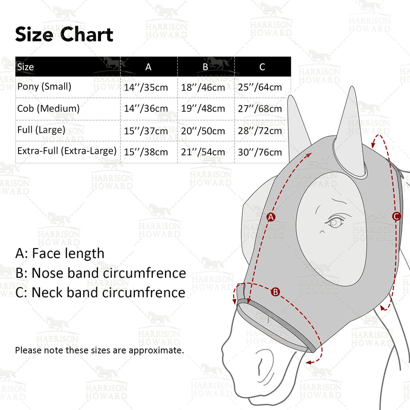 Harrison Howard Superior Comfort Horse Fly Mask with Soft Mesh UV Protection for Horse-Blossom Vibe L Blossom Vibe - PawsPlanet Australia