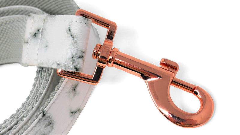 Animal Outfitters UK Luxury Marble and Rose Gold Puppy | Dog Lead | MARBLE NOUVEAU COLLECTION | Strong and Comfortable for Small or Large Dogs (Lead 150 cm) - PawsPlanet Australia