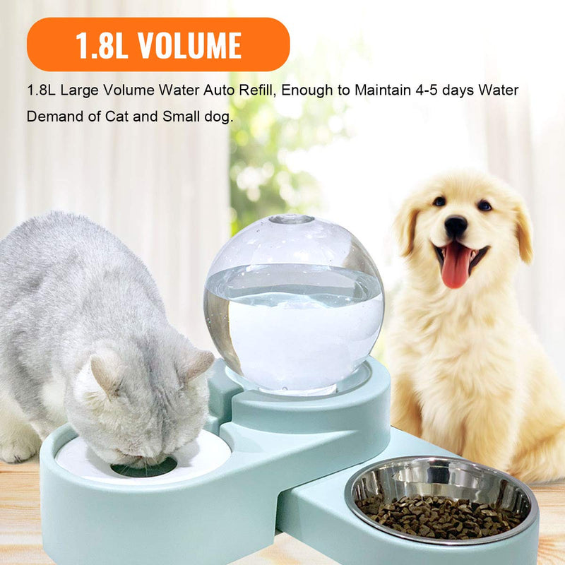 maohegou 1.8L Cat water fountain, automatic dog water dispenser, dog feeder, pet feeder dispenser, cat water feeder, pet drinking fountain (Ocean Blue) Ocean Blue - PawsPlanet Australia