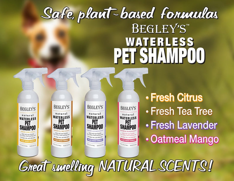 [Australia] - Begley’s Natural No Rinse Waterless Pet Shampoo, Bathless Cleaning, Deodorizing, and Odor Removal for a Shiny, Fresh Smelling Coat - Effective for Dogs, Puppies, and Cats 2-Pack Lavender 