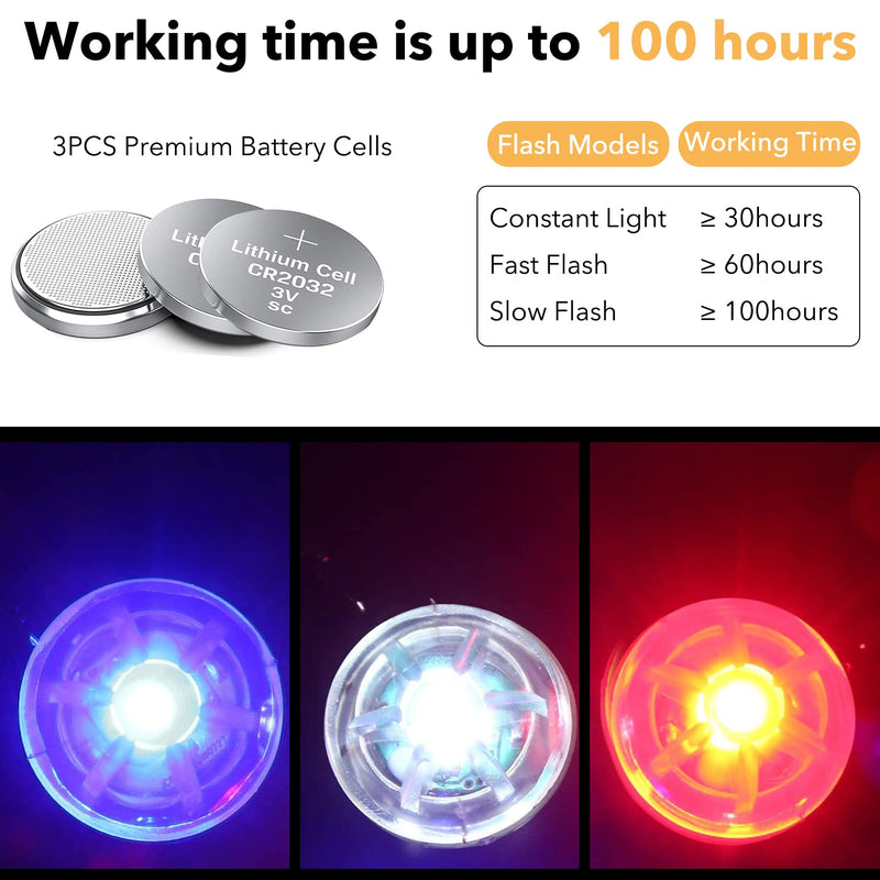 Homeet Dog Safety Flashing Light Clip-On LED Light Pendant Pet Light Collar with 3 Flashing Modes Safety Light for Dog Safety Pack of 3 - PawsPlanet Australia