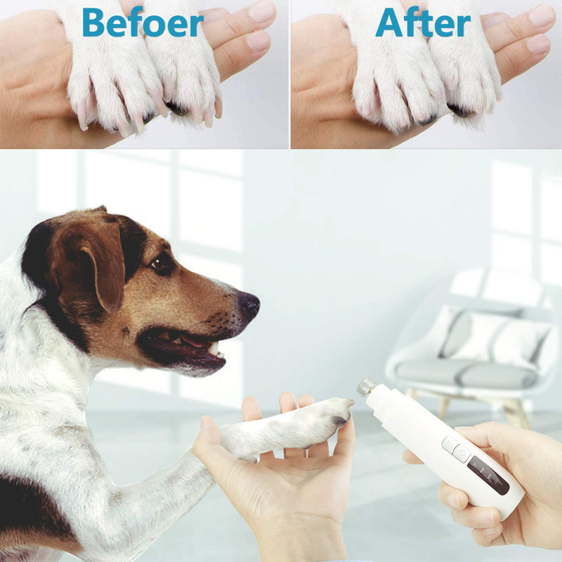 BEBANG Dog Nail Grinder, Professional Turbo-Speed Rechargeable Pet Nail Trimmer Cordless for Small Medium Large Dogs Cats - PawsPlanet Australia
