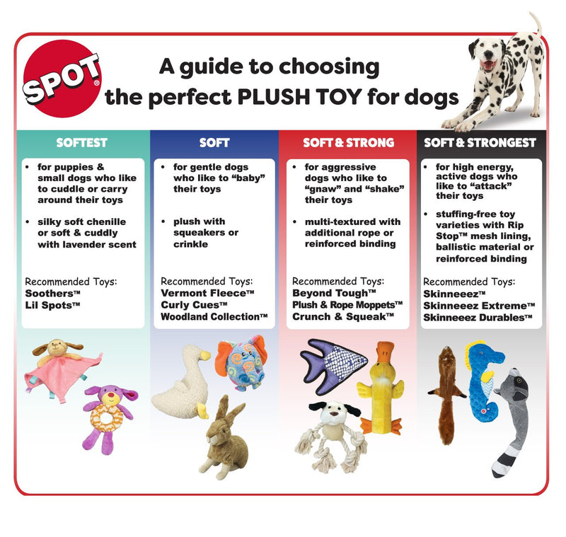 [Australia] - SPOT Vermont Style Fleece Toy | Plush Squeaky Toy | Dog Stuffed Animals | Toys for All Dogs | Interactive Dog Toy | by Ethical Pet Bone 9 inch 