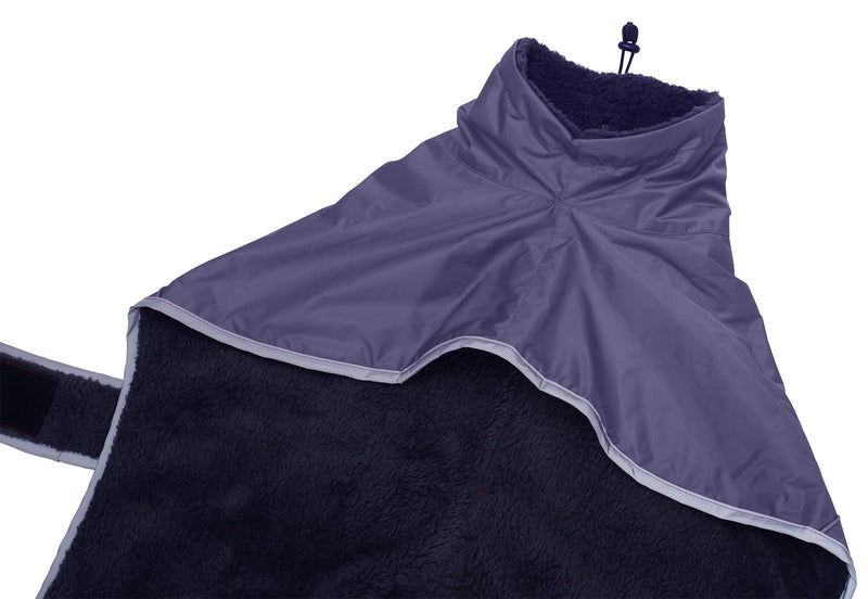 Morezi Greyhound Winter Coat, Whippet Coat with Padded Fleece Lining, Water Resistant Dog Jacket with Adjustable Bands and Reflective - Navy - Xsmall XS - PawsPlanet Australia