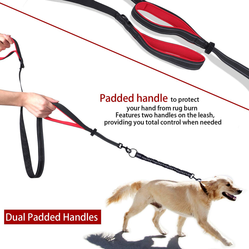 [Australia] - BWilkon Double Dog Leash, 360° Swivel No Tangle Dog Walking Leash for 2 Dogs up to 200lbs, Comfortable Adjustable Dual Padded Handles 