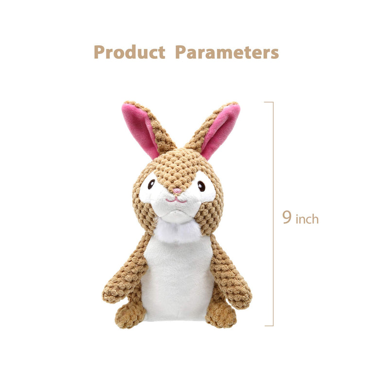 PUHOHUN Bunny Dog Toys Puppy Squeaky Dog Toys Cuddly Interactive Stuffed Animal Rabbit Toy for Small Dog,Durable Training Plush Dog Toy for Medium Breed Dogs - PawsPlanet Australia